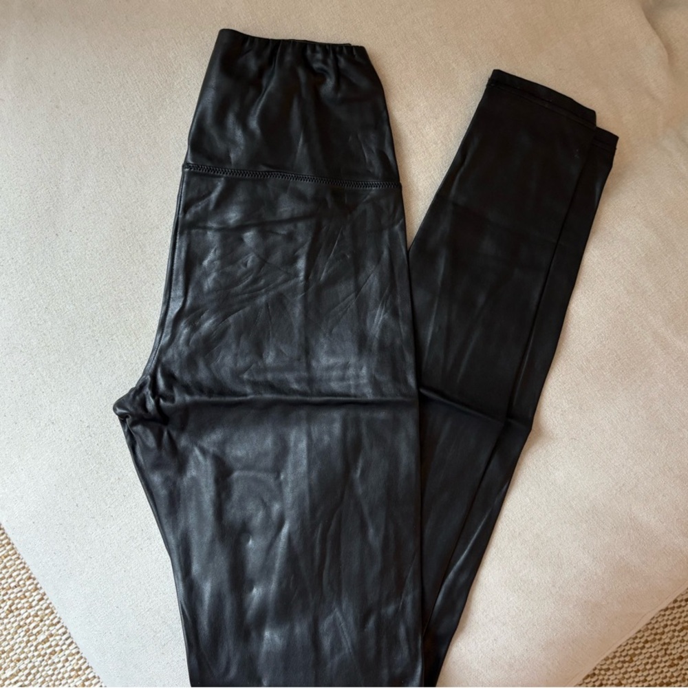 Wilfred Black Faux Leather Leggings